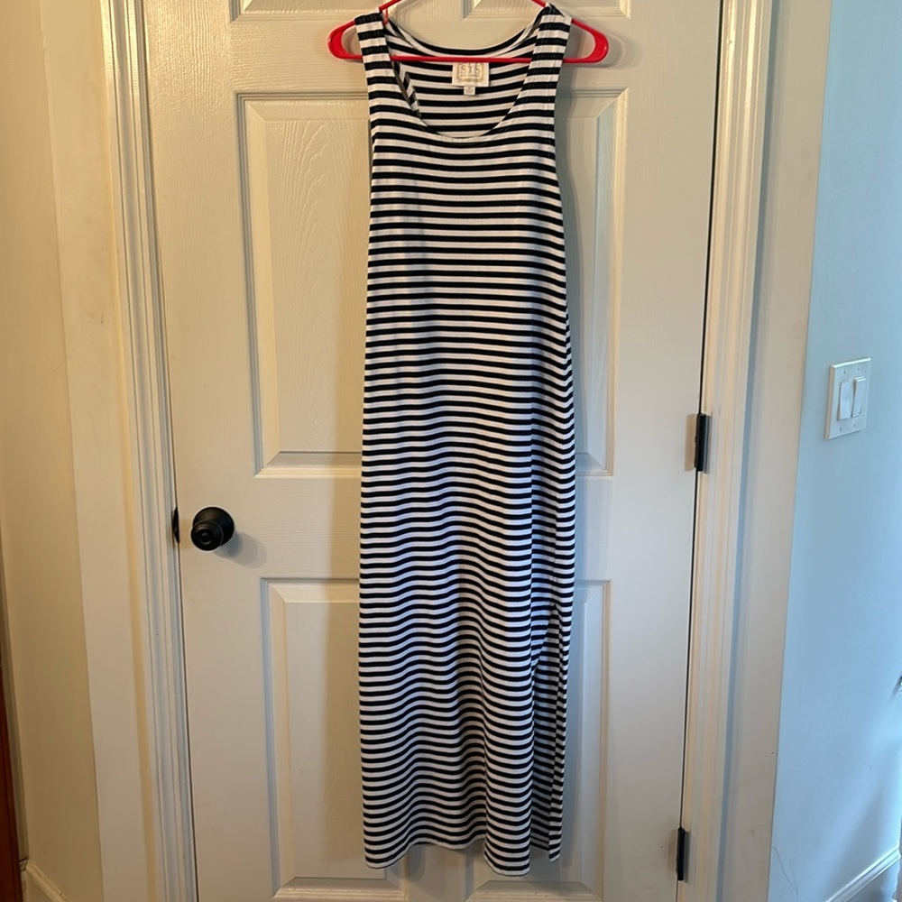 STS Sail to Sable Navy/White Maxi Dress Medium